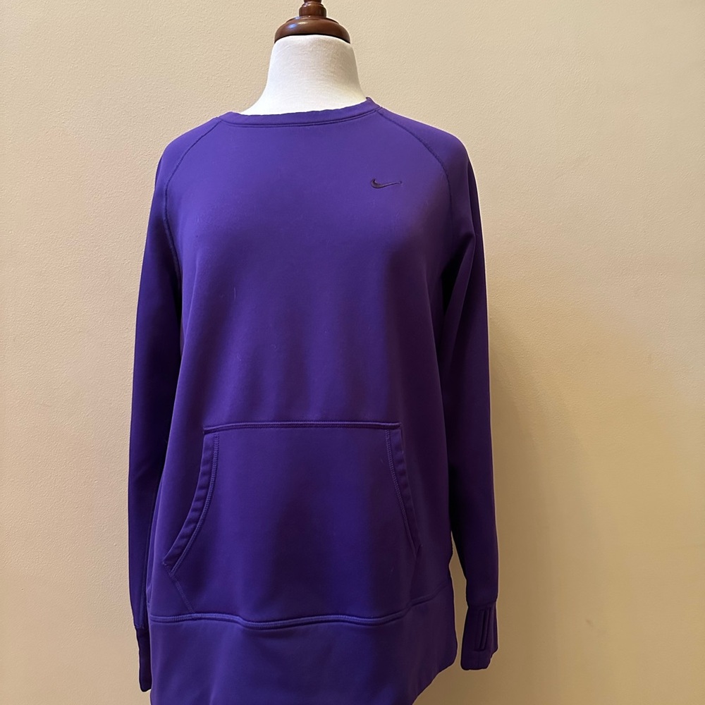 Nike Women's Purple Sweatshirt with Pocket
